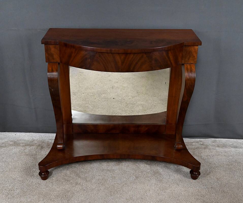 Mahogany console, Restoration period – first part of the 19th century.