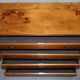 Victorian military pine commode with brass fittings.