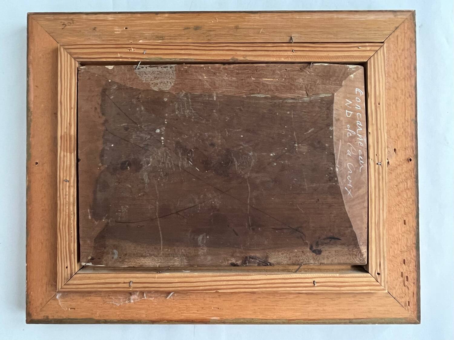 Tableau : huile sur panneau vue de port breton