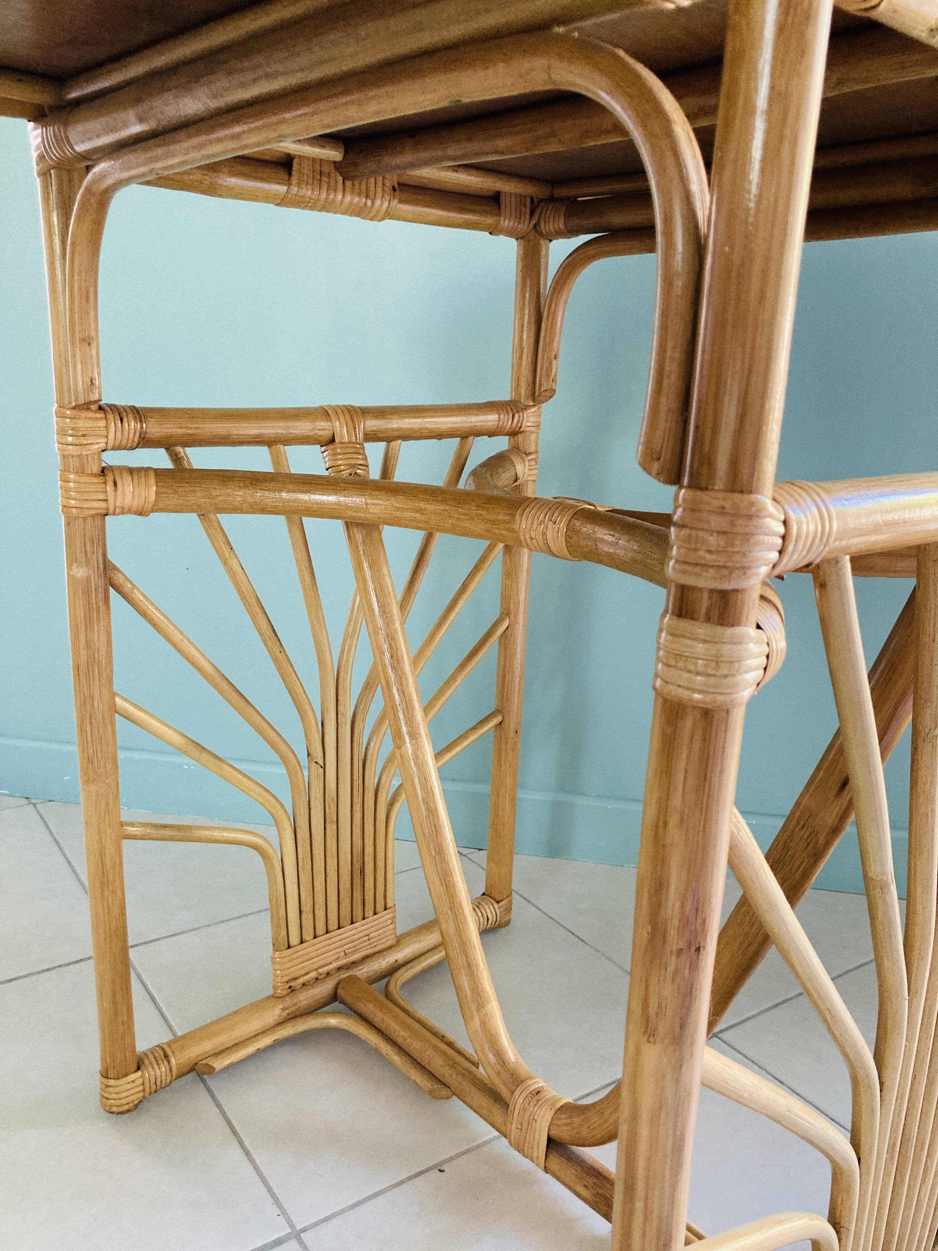 Garden lounge set Art deco in rattan and wicker