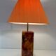 Pair of Plexiglass Lamps Imitating Tortoiseshell, French Work,