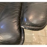 Armchair relaxation leather & footrest Stressless model Ekornes vintage 1980