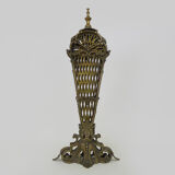 Old chimney fire barrier in fan. Gilded bronze. XIXth