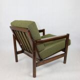 Vintage Armchair in Olive Boucle, 1970s