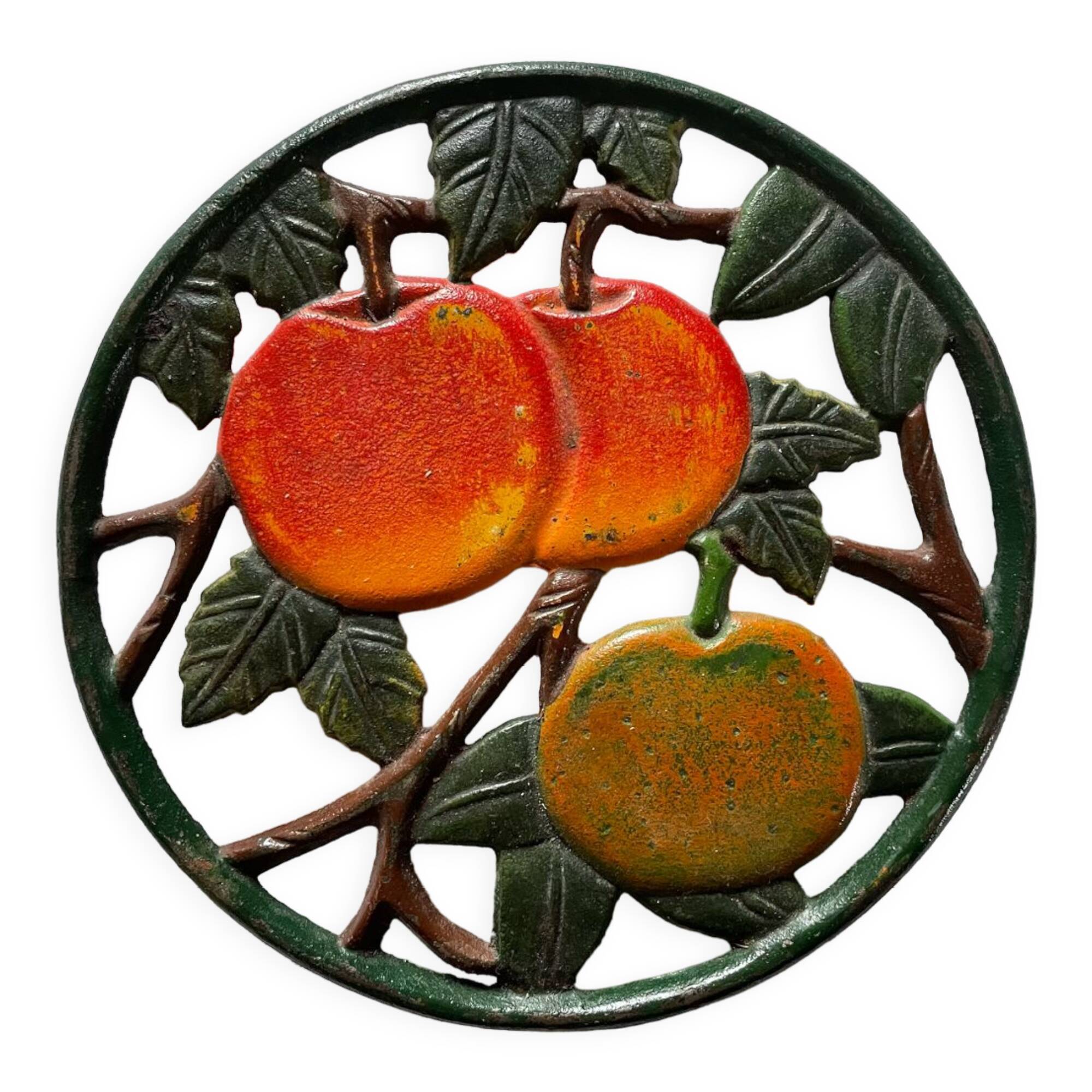 Cast iron trivets Apples
