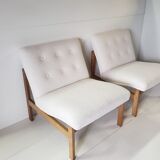 Paire de chauffeuses scandinave par Ole Gjerlov Gnudsen 1960