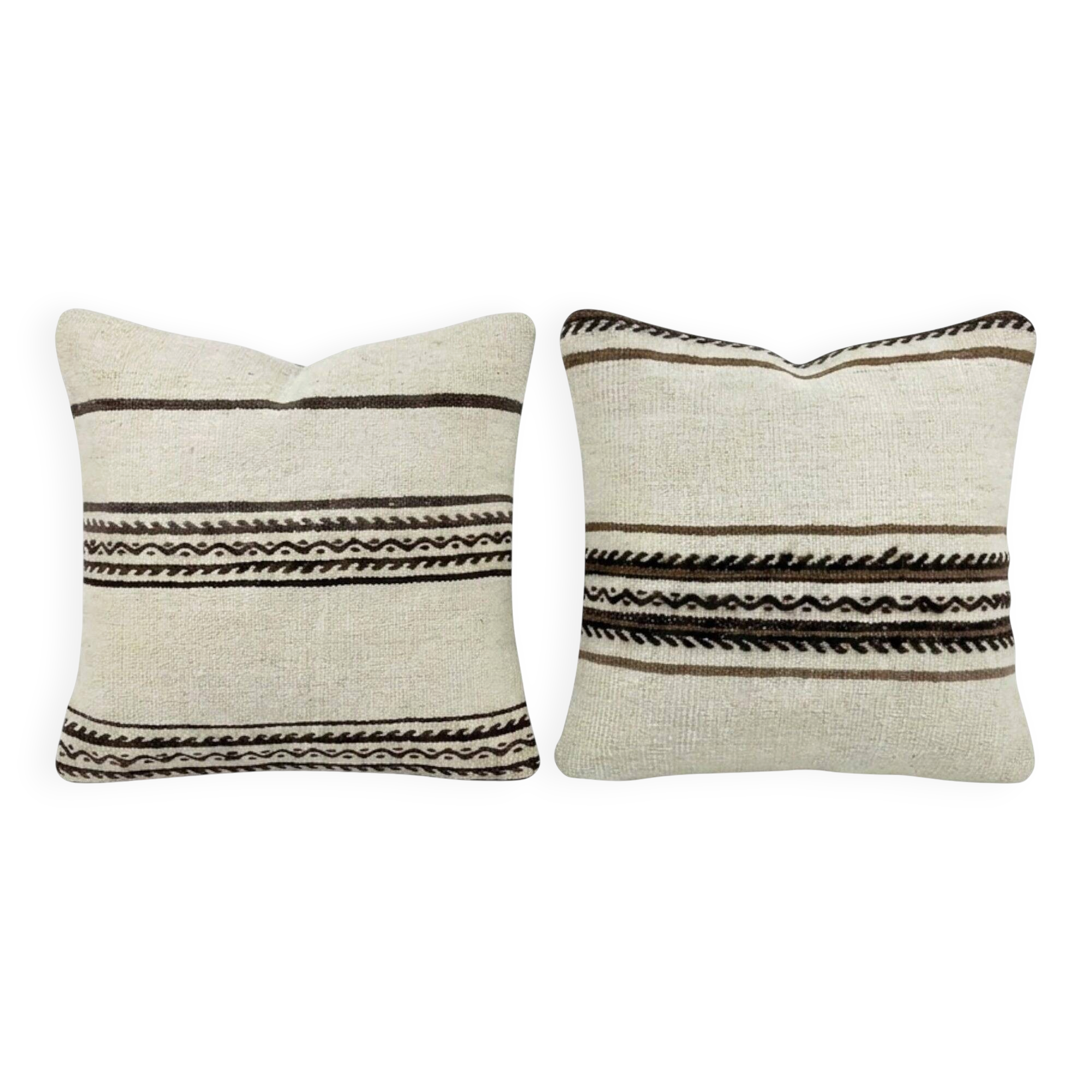 Set of 2 vintage kilim cushion covers 48x48 cm
