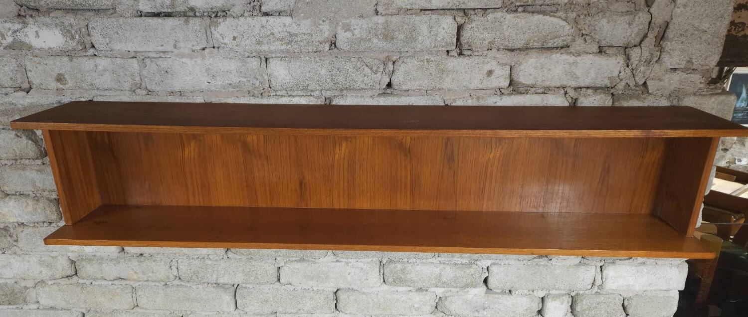 Scandinavian teak wall shelf 1960