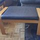Ikea leather footstool pouf 2000s france scandinavian style knisa model color