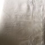 Drap lin ancien brodé main et monogramme t t 226 cm x 324 cm