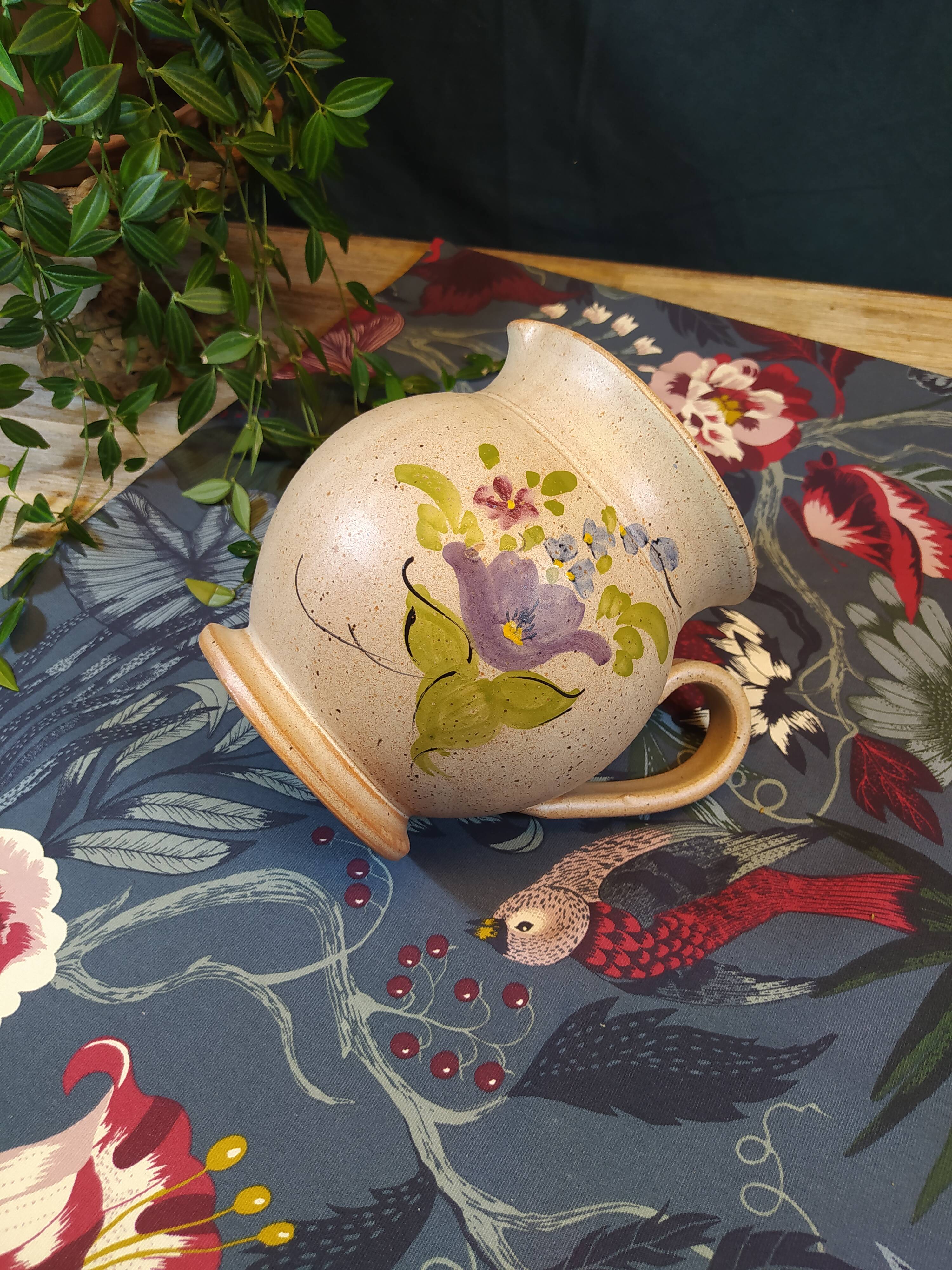 Vintage stoneware rosé pitcher