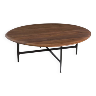 Ampm table basse addisson grand modèle, meuble noyer massif