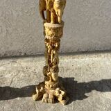 Pair of sculpted resin columns