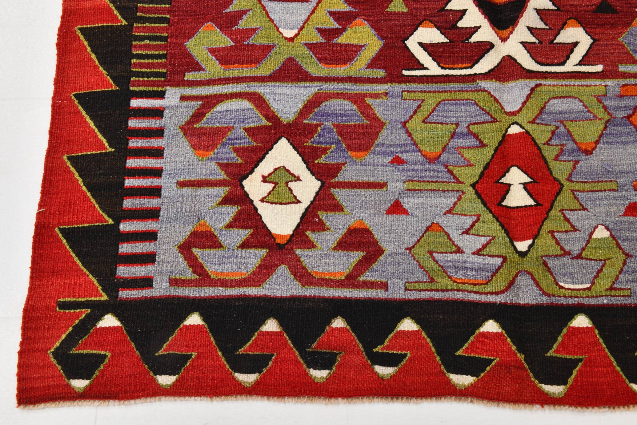 5x11 Colorful Vintage Kilim Rug, Modern Kilim Rug, 158x335Cm,Rare Style Rug