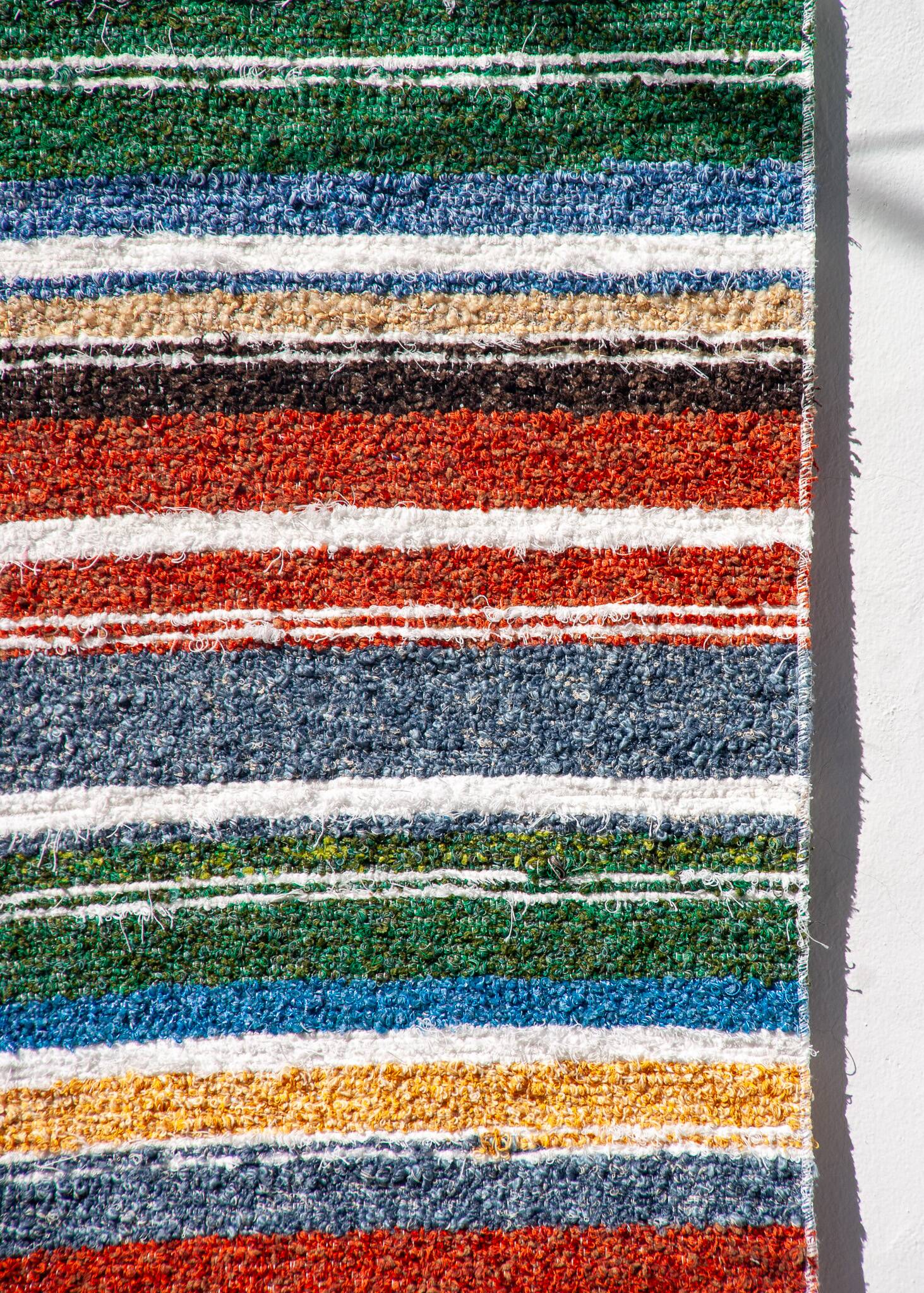 Handwoven recycled cotton rug - 40 x 60 cm