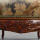 Carved Walnut Armchair with Cabriole Legs and Tapestry Upholstery, France