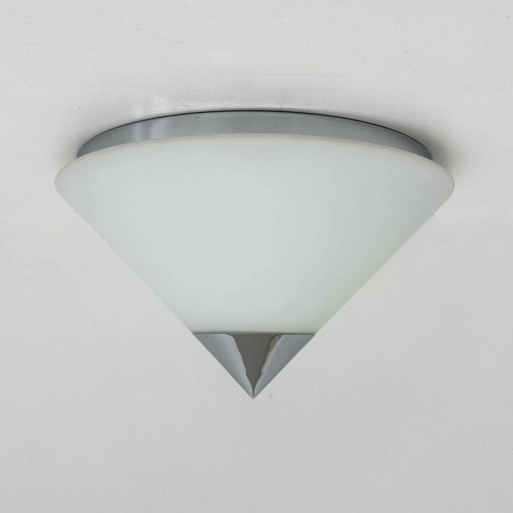 Limburg Glashütte wall ceiling lamp flush mount, 1970s