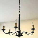 Vintage neoclassical style column chandelier 50s