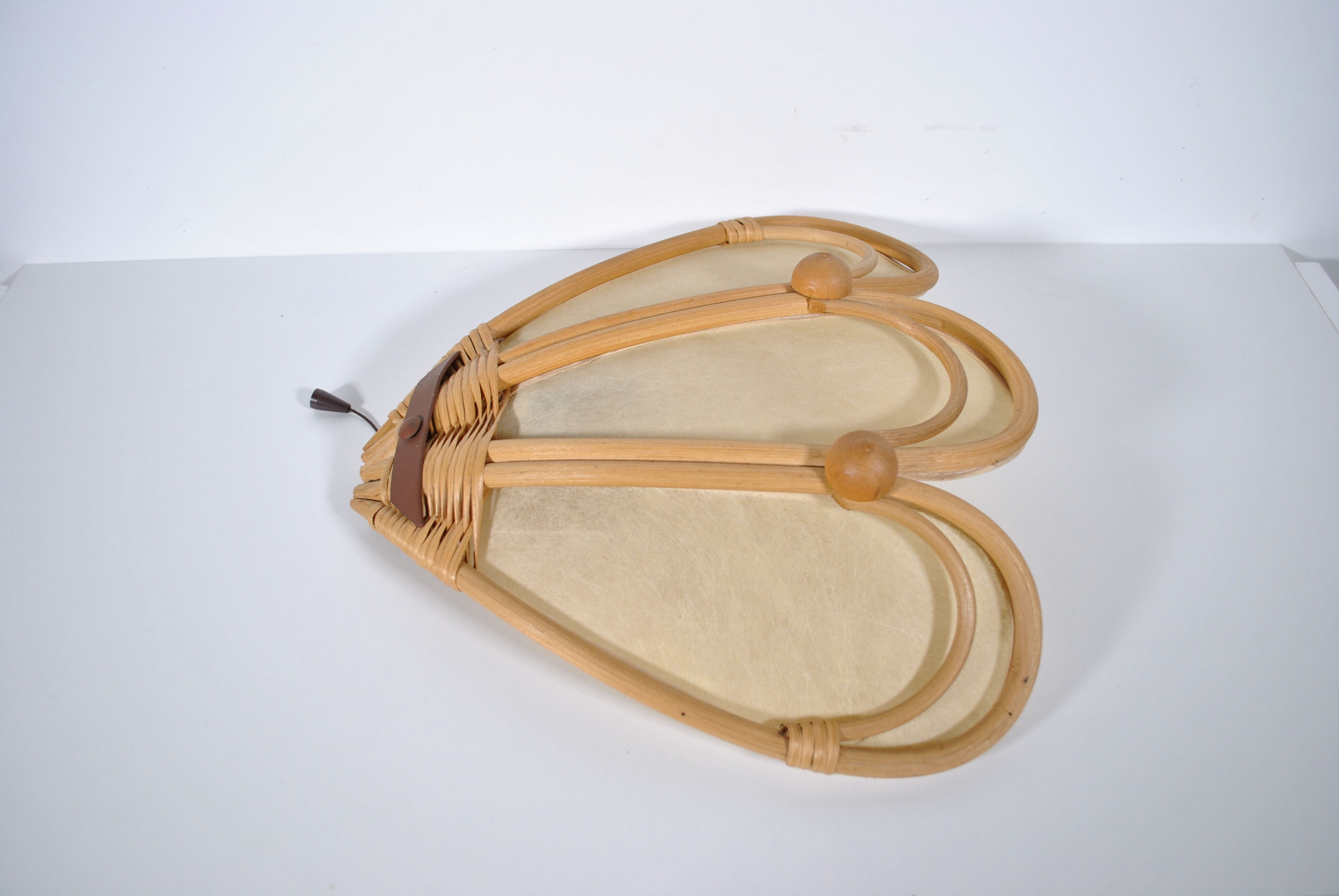 Rattan wall lamp 1970