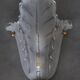 Large Art Deco wall light from the 1930s/40s in brass and thick frosted glass signed.