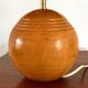 Solid elm lamp Italy 70s vintage