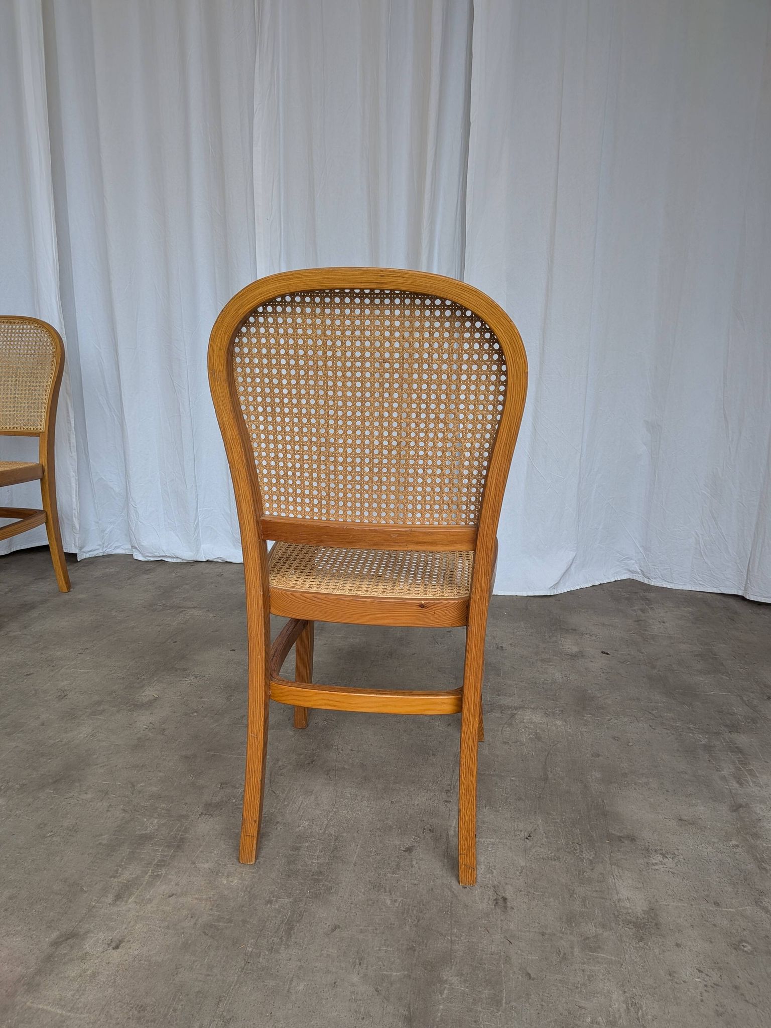 Set of 4 Mix & Match Dining Chairs with Cane Seat / Mid-Century Dining Furn