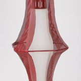 Vintage 70's pendant lamp metal and glass italian design