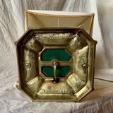 Lampe à poser vintage en cuivre doré