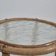Pair of vintage mid century bamboo ice glass flower stands