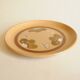 Vintage Round Calotte Plate in Stoneware with Floral Pattern - Sarreguemines model