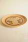 Vintage Round Calotte Plate in Stoneware with Floral Pattern - Sarreguemines model
