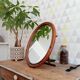 Antique rattan table mirror early 20th century