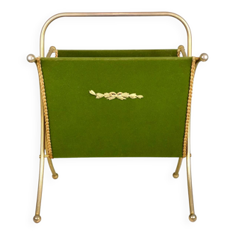 Maison Baguès or Jansen style magazine rack