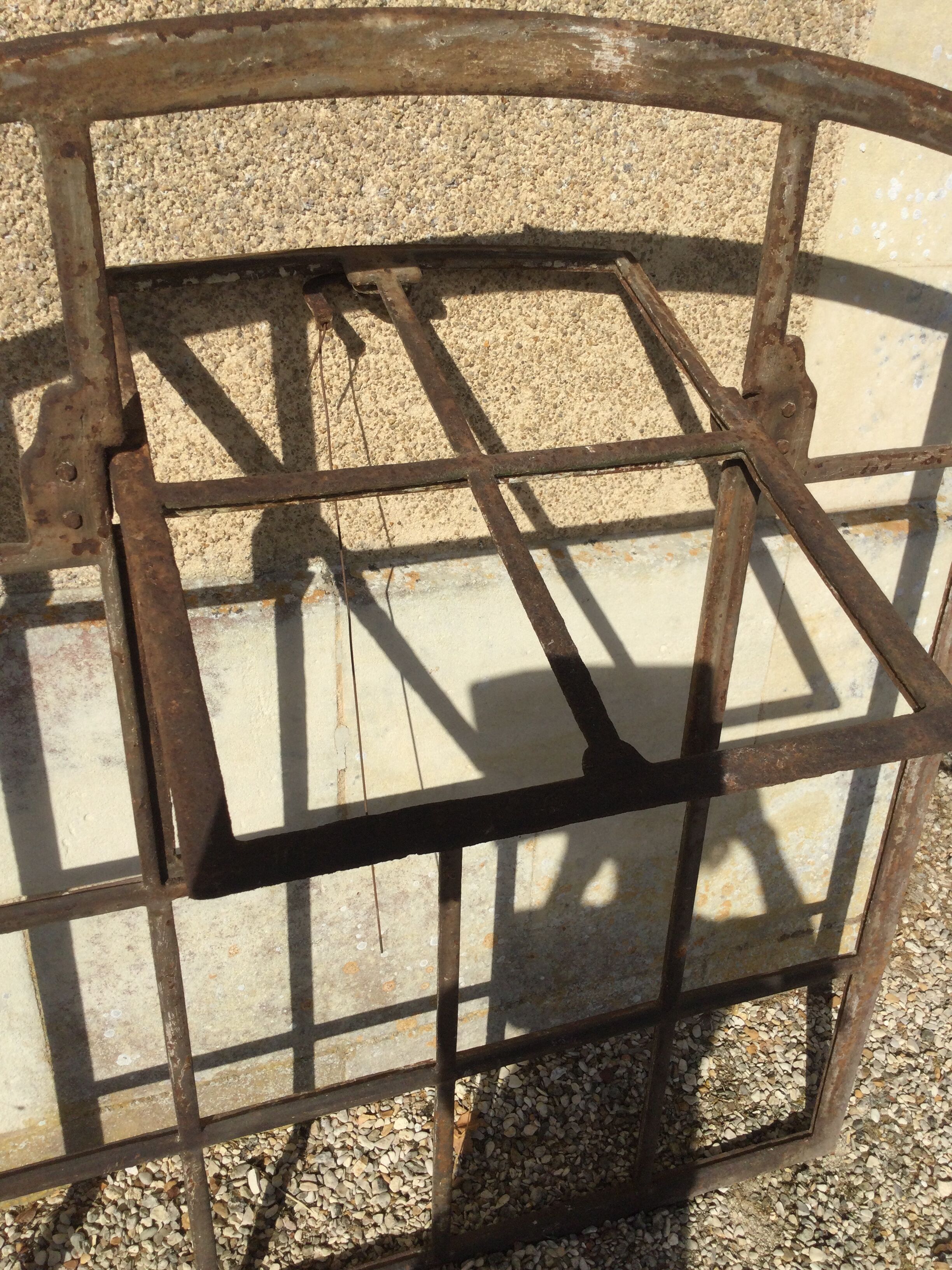 Old cast iron factory window