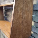 1960s solid oak wall shelf