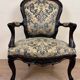 LXVI Style Cabriolet Armchair in Rosewood