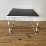 Square slate coffee table or side table.