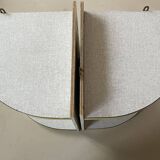 Set of 2 Formica corner shelves