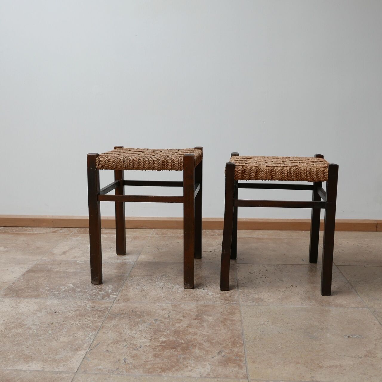 Mid-century german cord stool