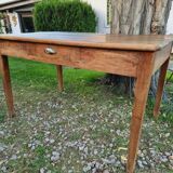 Antique farmers table French kitchen table walnut