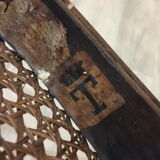 4 old wooden bistro chairs