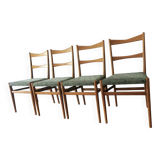 Set of 4 mid century dining chairs with chenille covers, 1960