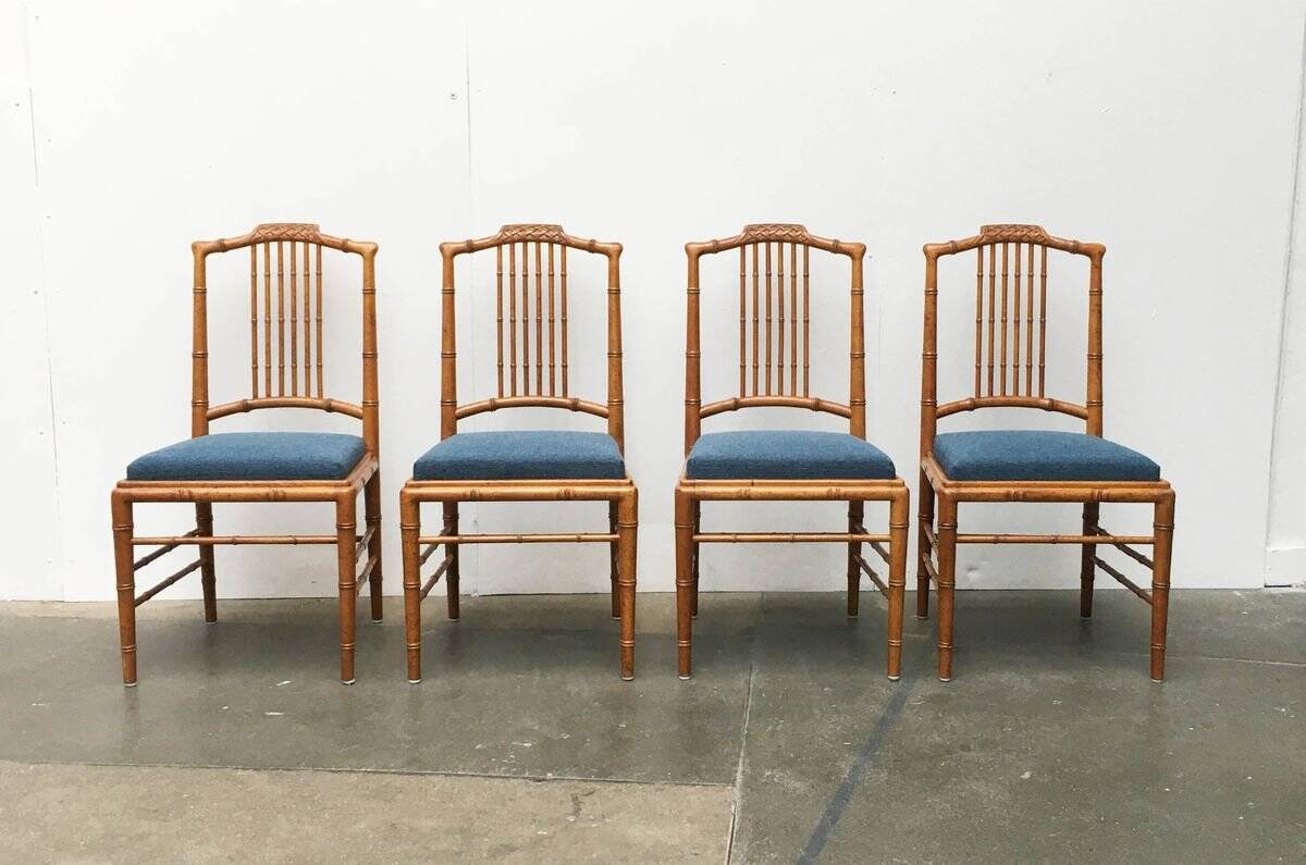 Mid-century Italian dining chairs by Giorgetti, set of 4.