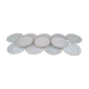 Lot de 12 assiettes plates en porcelaine suisse blanche double liseré doré "VSK USC Viribus Unitis"