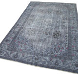 Handmade bohemian turkish 1980s 168 cm x 284 cm grey carpet