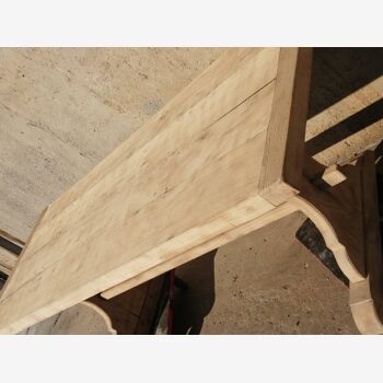 Raw sandblasted monastery table, standard legs, in oak