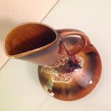 Jug with handle ceramic sarreguemines