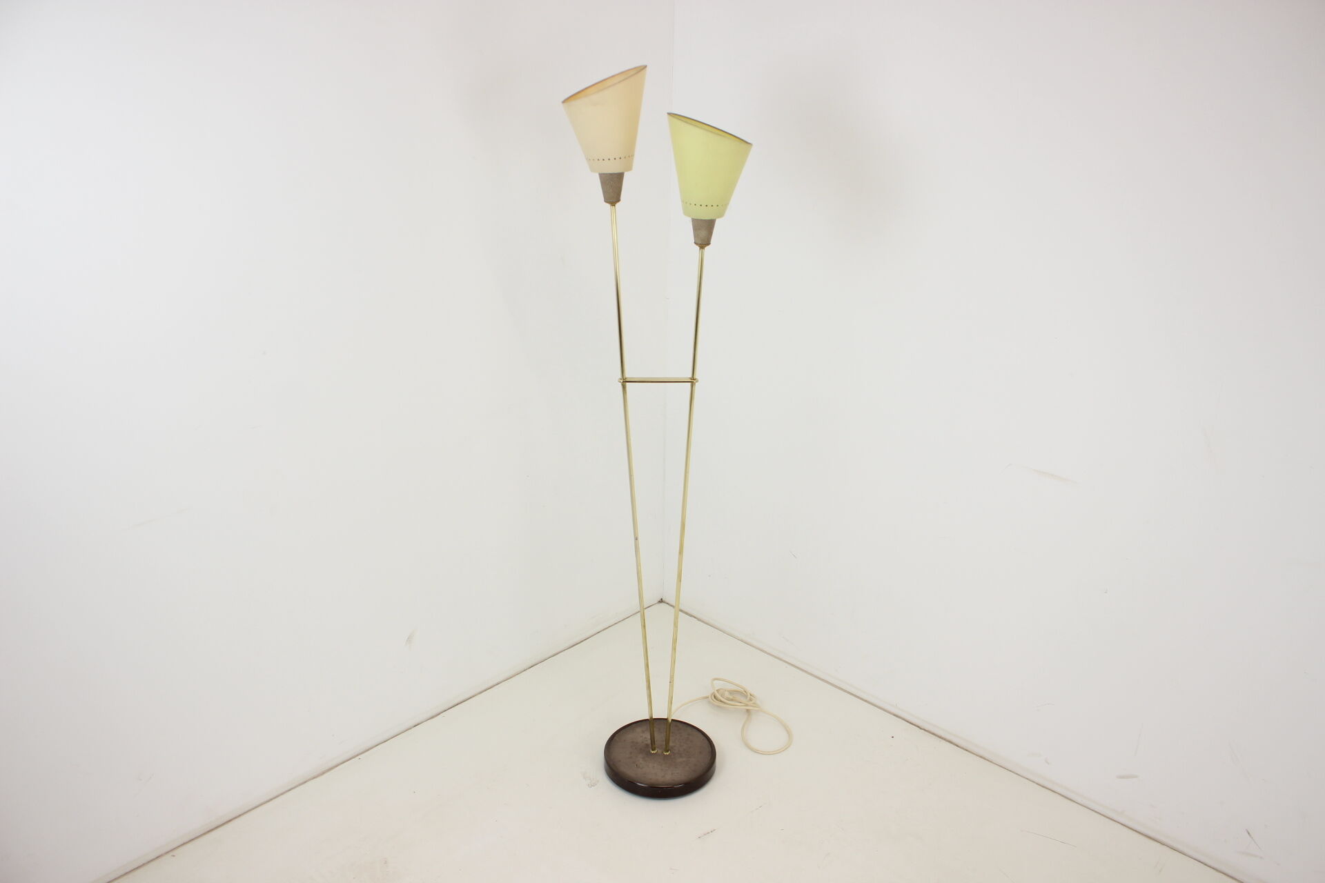 1960s Brass Floor Lamp, Czechoslovakia