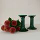 Pair of vintage art deco ceramic candle holders