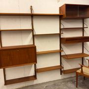 Meuble mural scandinave vintage en teck par Poul Cadovius pour Royal System